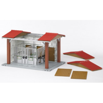 Ecurie Bworld avec figurine et cheval