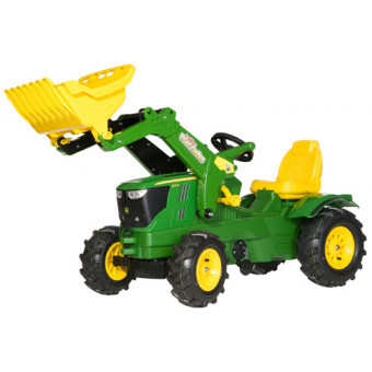 Tracteur-John-Deere-6210-R-avec-pelle-et-pneus-souples