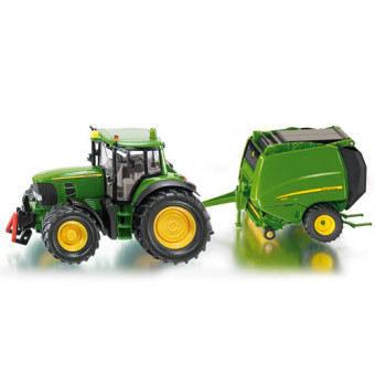 Tracteur SIKU 1650 John Deere avec remorque