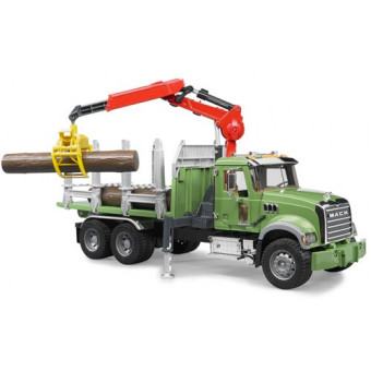Camion transport de bois Mack avec grue