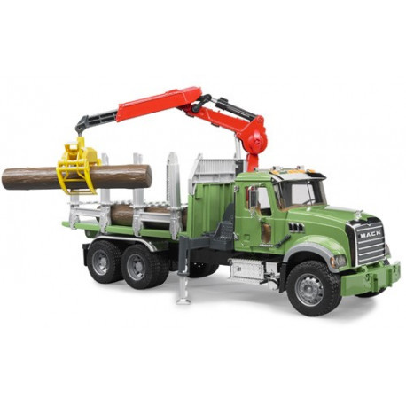 Camion transport de bois Mack avec grue