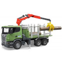 Camion transport de bois Scania avec grue - Bruder 03524