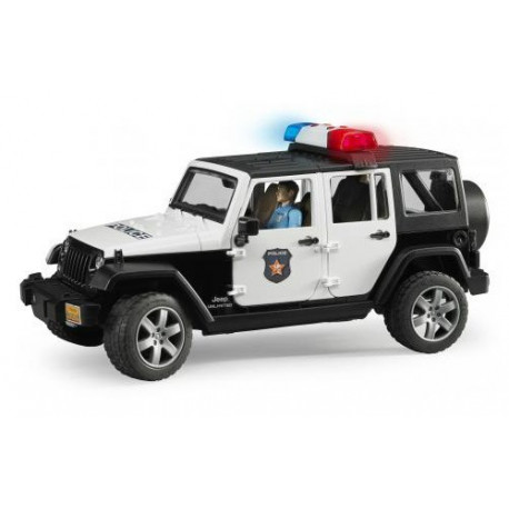 Jeep Wrangler de police avec policier