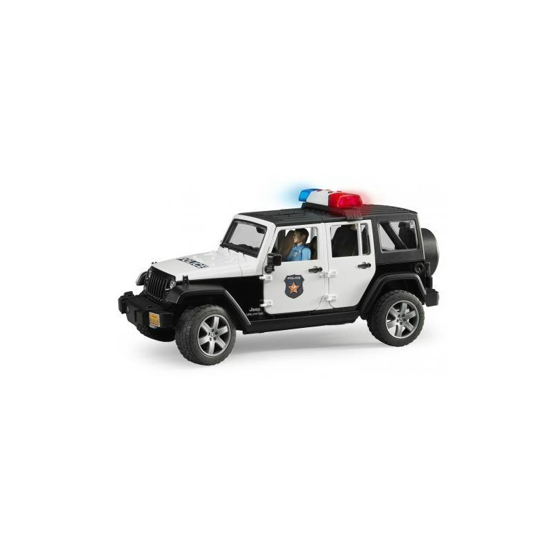 Carro de polícia JEEP Wrangler com policial - Bruder 02526