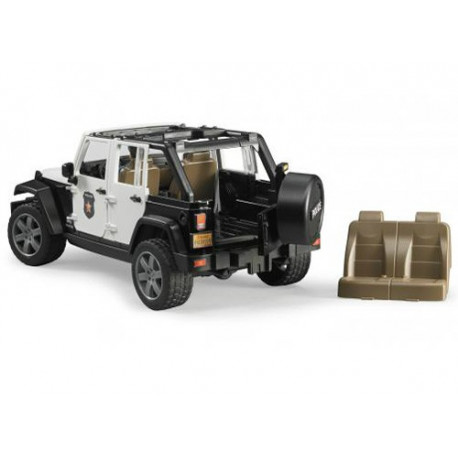 Jeep Wrangler de police avec policier