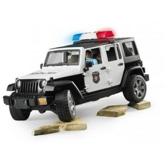 Jeep Wrangler de police avec policier