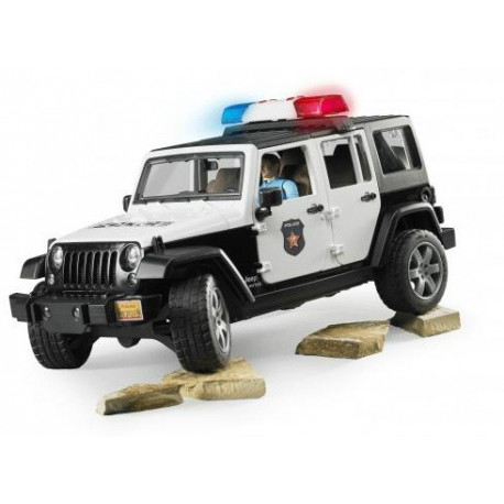 Jeep Wrangler de police avec policier