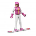 Femme en snowboard avec accessoires - Bruder 60420