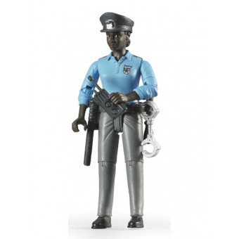 Femme policier noire avec accessoires