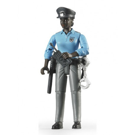 Femme policier noire avec accessoires