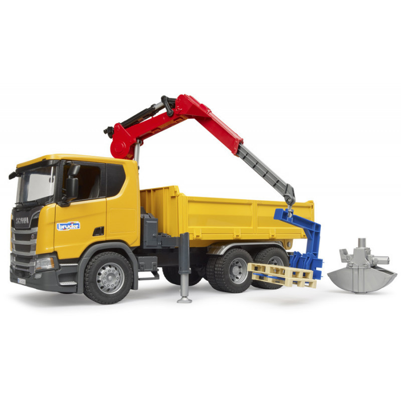 bruder Camion-Benne Man avec pelleteuse Liebherr 1:16