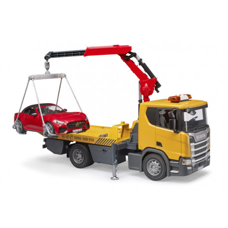 Camion dépanneuse Scania Super 560R avec voiture Roadster - Bruder 03552