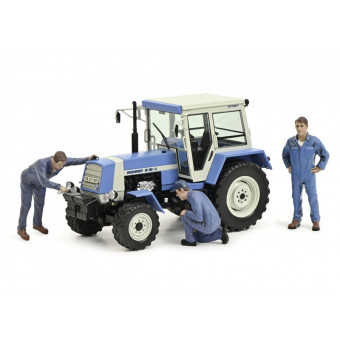 Tracteur Fortschritt ZT 323 avec 3 figurines - Schuco 7826