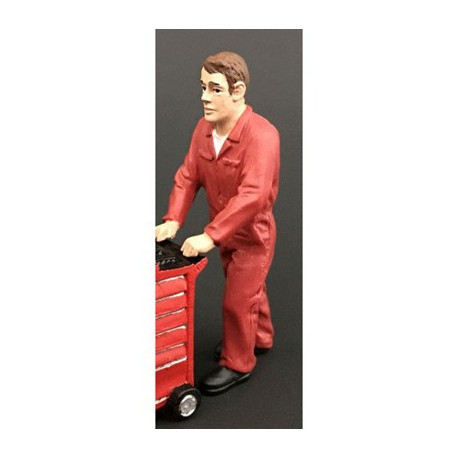 Figurine homme poussant (rouge)