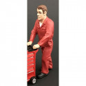 Figurine homme poussant (rouge) - AT-Collections