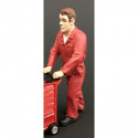 Figurine homme poussant (rouge)