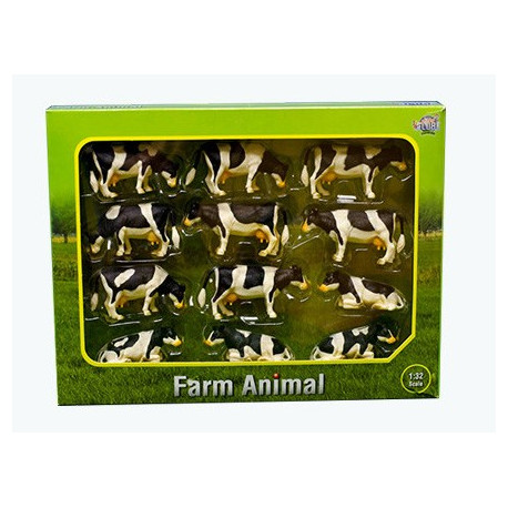 Acheter Lot de figurines d'animaux de ferme, 12 pièces, vaches réalistes,  jouets pour enfants, modèle de jeu