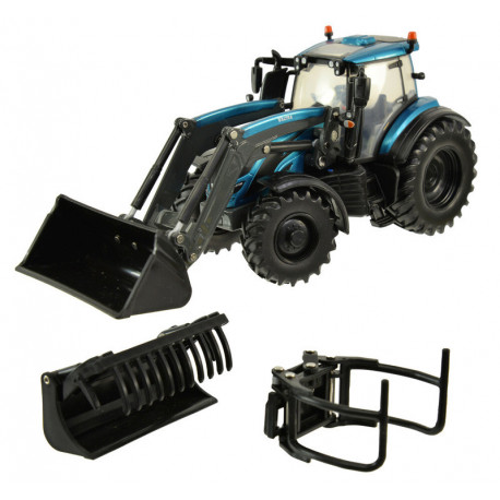 Tracteur Valtra bleu avec chargeur frontal - Britains 43352