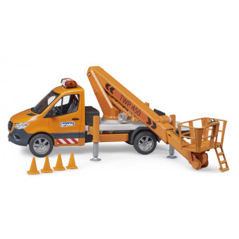 Camion MB Sprinter avec plateforme de travail - Bruder 02679