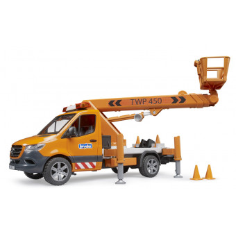 Camion MB Sprinter avec plateforme de travail - Bruder 02679