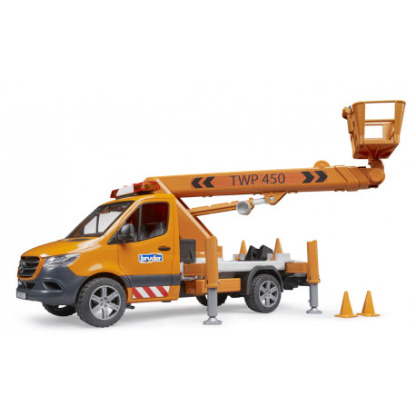 Camion MB Sprinter avec plateforme de travail - Bruder 02679