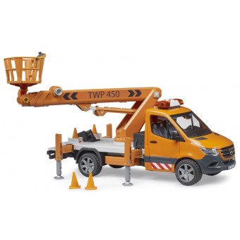 Camion MB Sprinter avec plateforme de travail - Bruder 02679