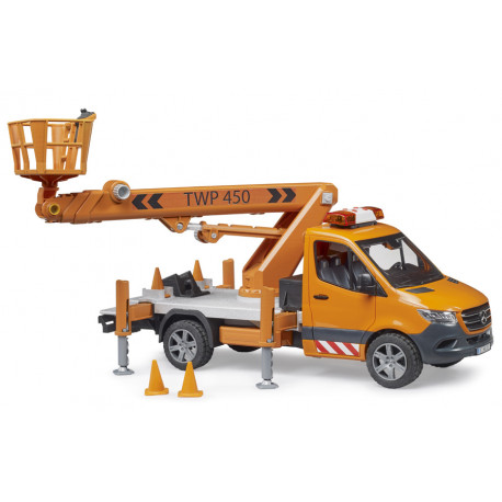 Camion MB Sprinter avec plateforme de travail - Bruder 02679