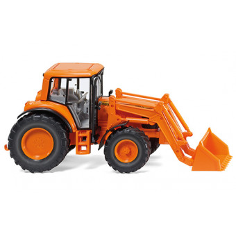 Tracteur JD 6920 S orange avec chargeur 1/87 - Wiking 039339