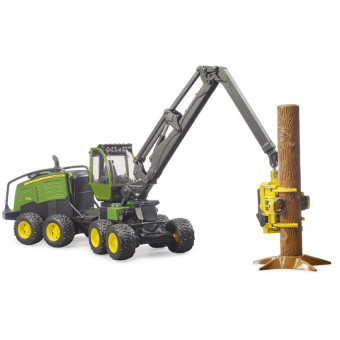Abatteuse John Deere 1270G avec tronc - Bruder