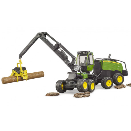 Abatteuse John Deere 1270G avec tronc - Bruder