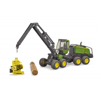 Abatteuse John Deere 1270G avec tronc - Bruder