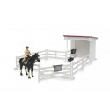 Enclos avec box, cheval et figurine - Bruder 62521