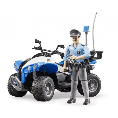 Quad de police avec policier et accessoires - Bruder 63010
