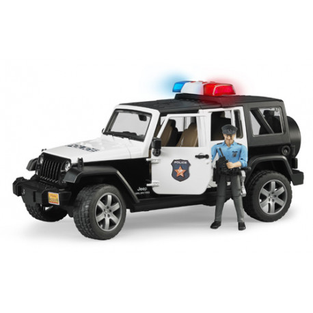 Jeep Wrangler de police avec policier