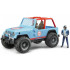 Jeep cross bleue avec chauffeur