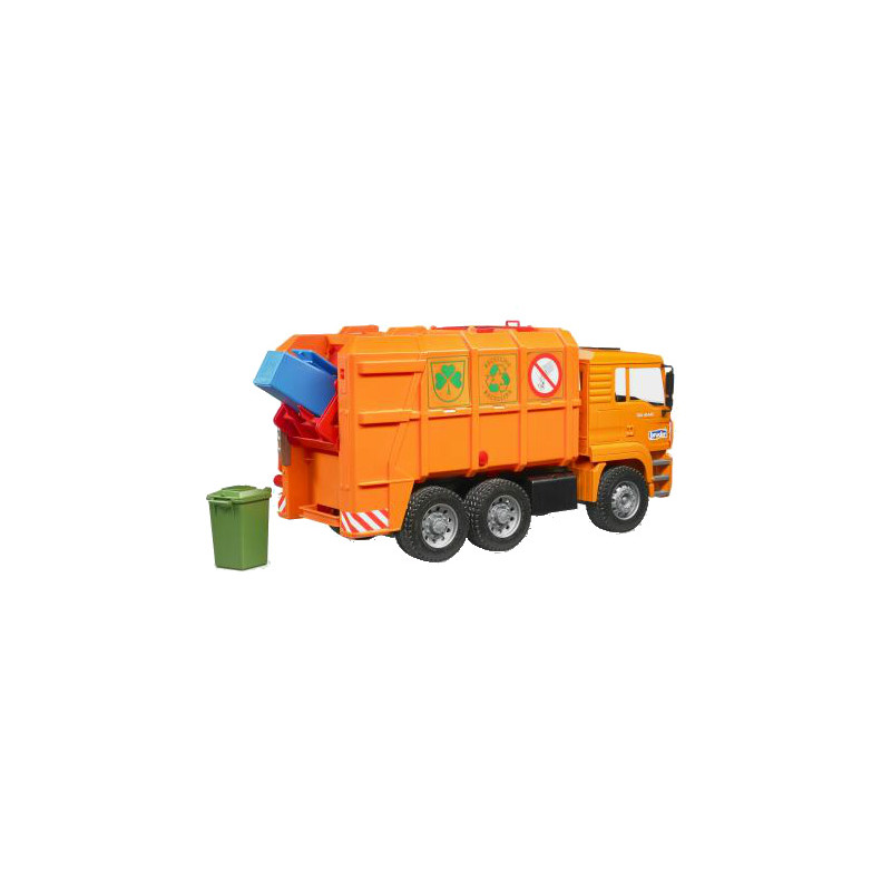 Camion poubelle man tgs orange - bruder 03760 BRU03760