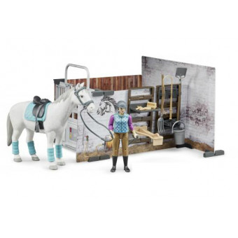 Set écurie bworld avec cheval et accessoires - Bruder 62506