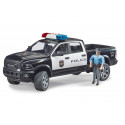 Pickup de police RAM 2500 avec policier - Bruder 02505