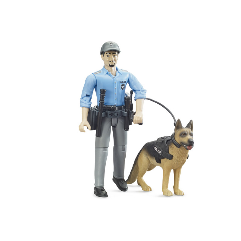 Figurine de collection Bruder bworld Forestier avec chien et équipement
