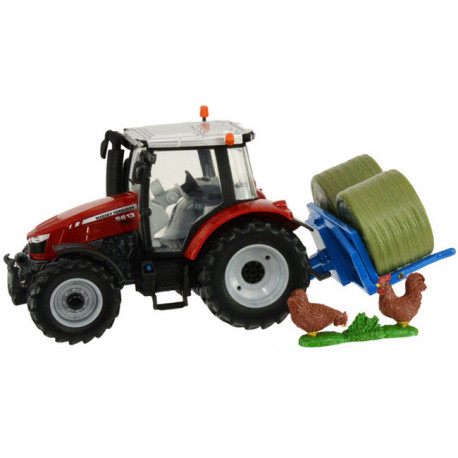 Tracteur MF 5613 avec animaux