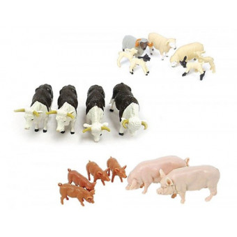 Assortiment de 17 animaux de la ferme