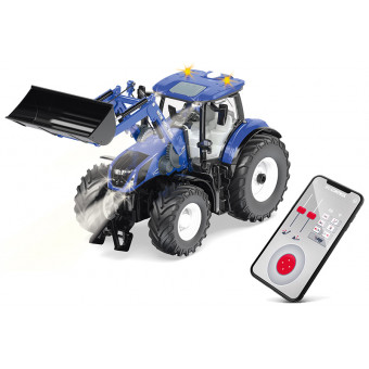 Tracteur NH T7.315 avec chargeur RC et télécommande - Siku