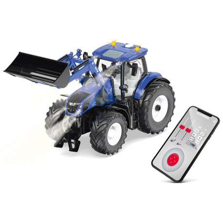 Tracteur NH T7.315 avec chargeur RC sans télécommande - Siku