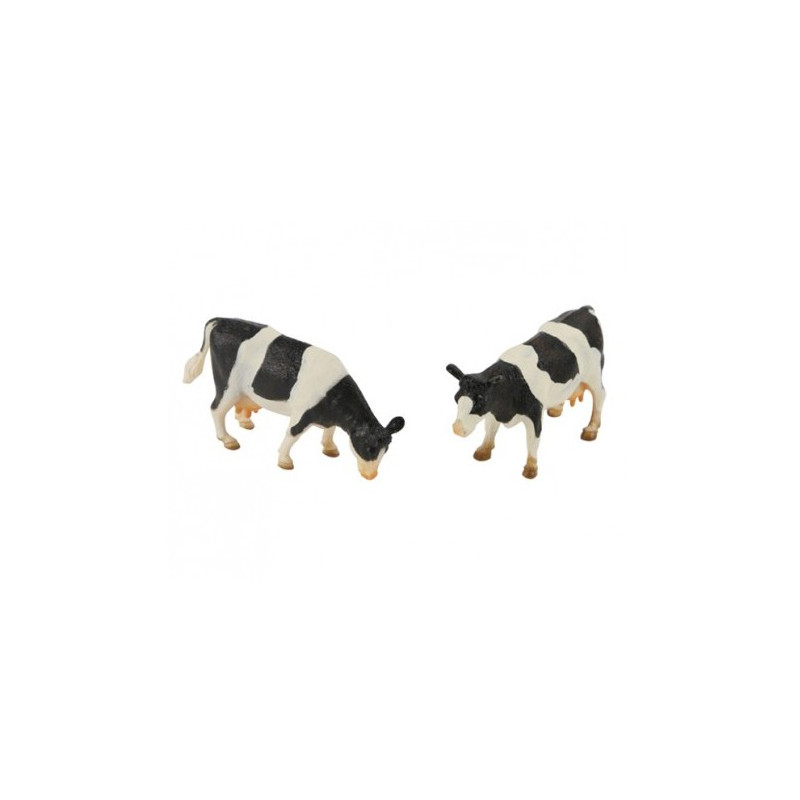 Vaches noires et blanches, figurines