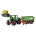 Tracteur avec remorque Schleich