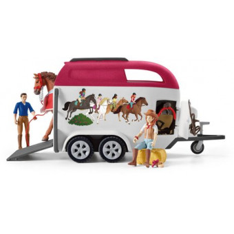 Grand voyage équestre en voiture et remorque - Schleich 42535