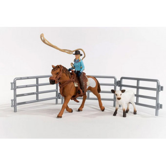 Team Roping avec cowgirl - Schleich 42577