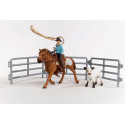 Team Roping avec cowgirl - Schleich 42577