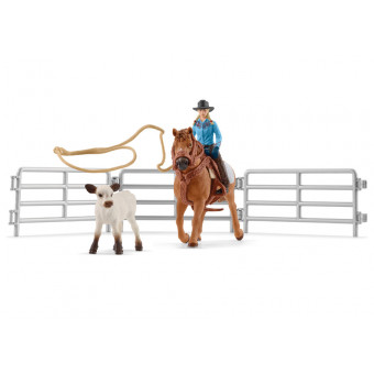 Team Roping avec cowgirl - Schleich 42577