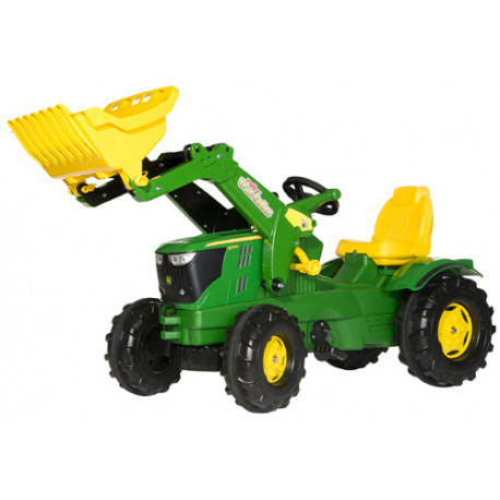 Tracteur-John-Deere-6210-R-avec-pelle-avant